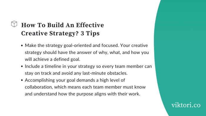 how to build an effective creative strategy 