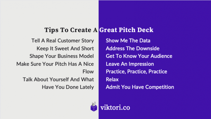 tips on how to create a pitch deck